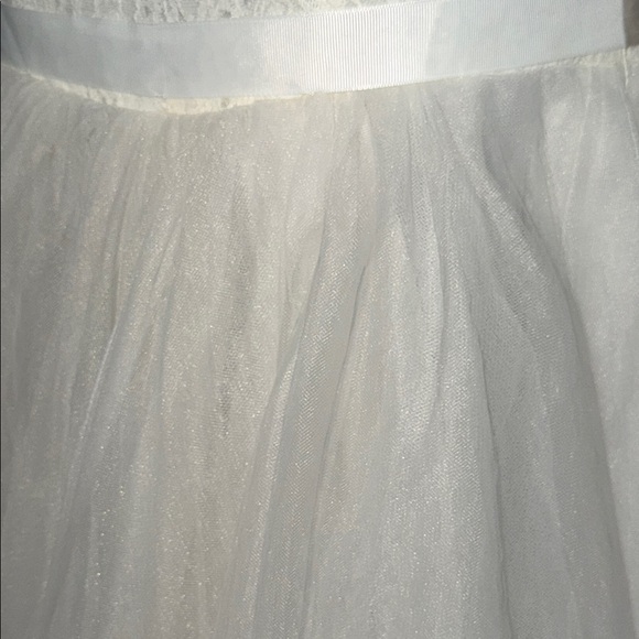 David's Bridal Soft White Flower Girl Dress NWT - Picture 3 of 10